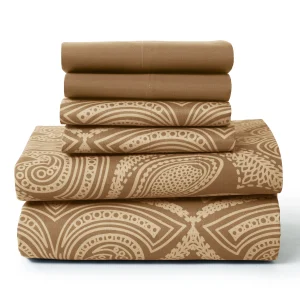 Lux Decor 6Pc Paisley Sheet Set – Soft Microfiber, Wrinkle-Free,  Printed Bed Sheets